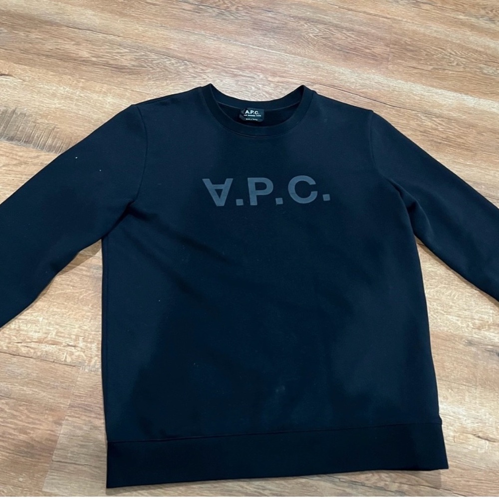 A.P.C. Men's Black Crewneck Sweater